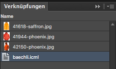 Le texte lié dans la palette de InDesign