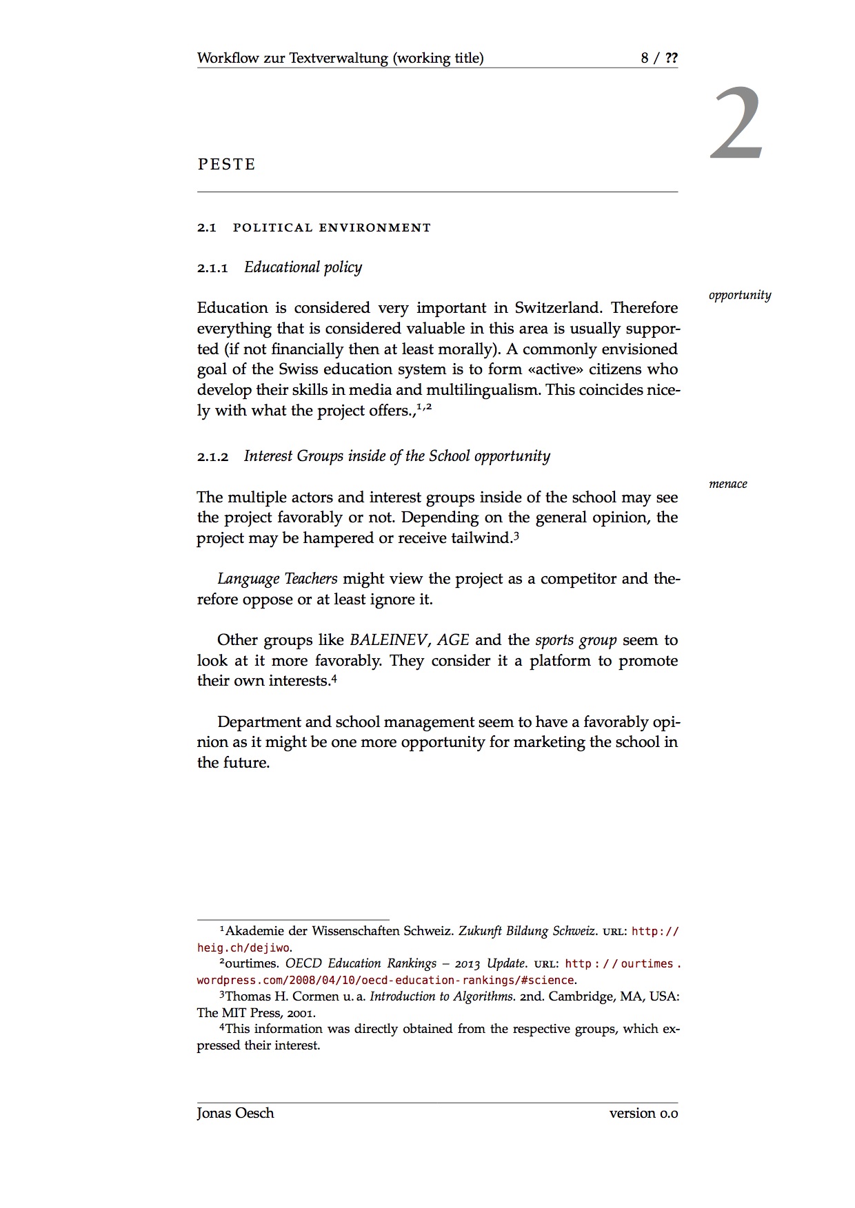 Screenshot of the template